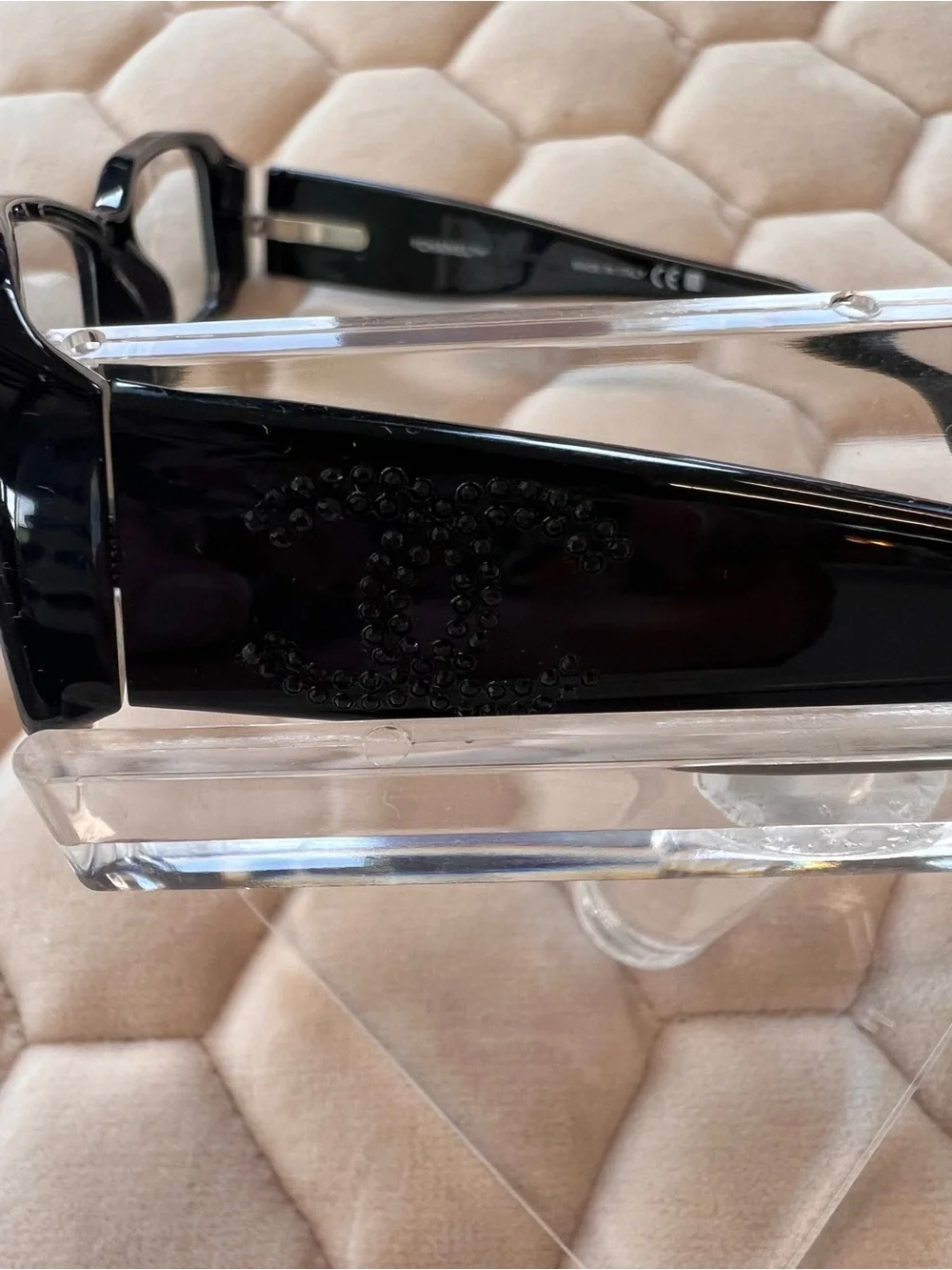 Authentic Chanel Black petite Rectangular Optical frame